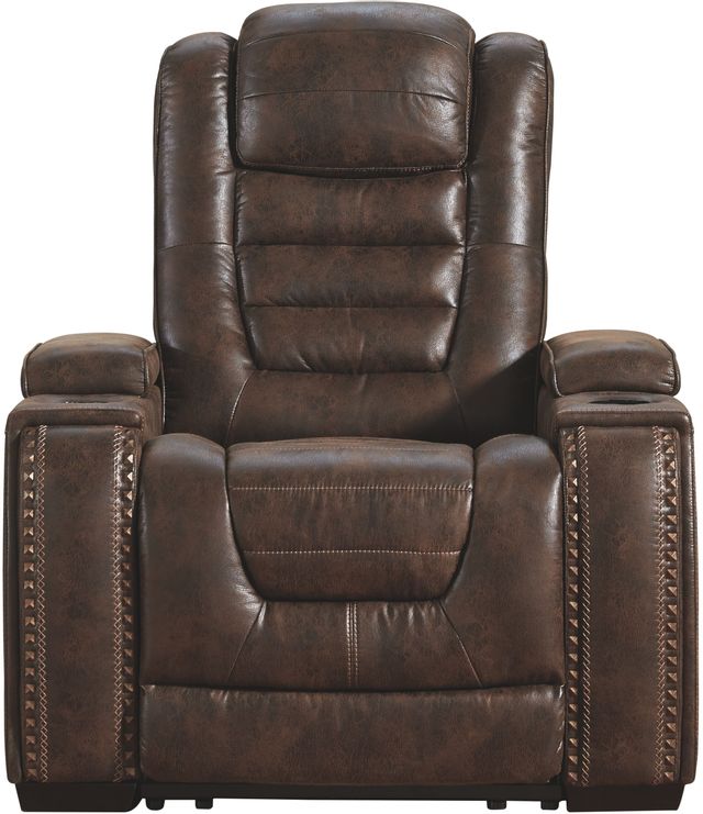 Signature Design by Ashley® Game Zone Bark Power Recliner with Adjustable Headrest-1