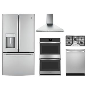 GE 5 Piece Stainless Steel Kitchen Package