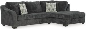 Signature Design by Ashley® Biddeford 2-Piece Ebony Right-Arm Facing Sectional with Corner Chaise
