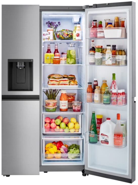 LG 23.0 Cu. Ft. PrintProof™ Finish Stainless Steel Look Counter Depth Side By Side Refrigerator 8