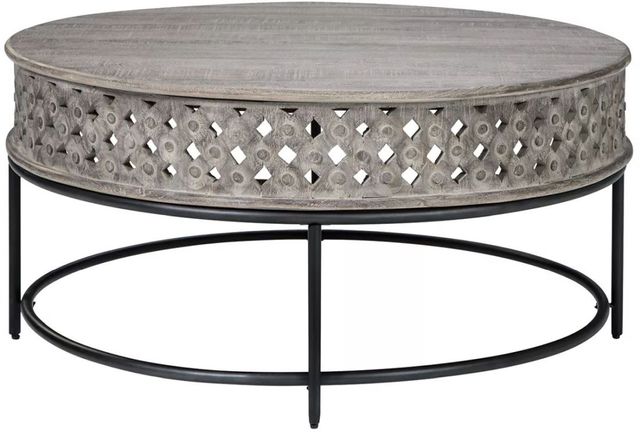 Signature Design by Ashley® Rastella 3-Piece Gray/Black Living Room Table Set 1