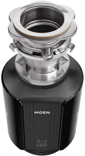 Moen® GX Series 0.75 HP Batch Feed Black Garbage Disposal-2