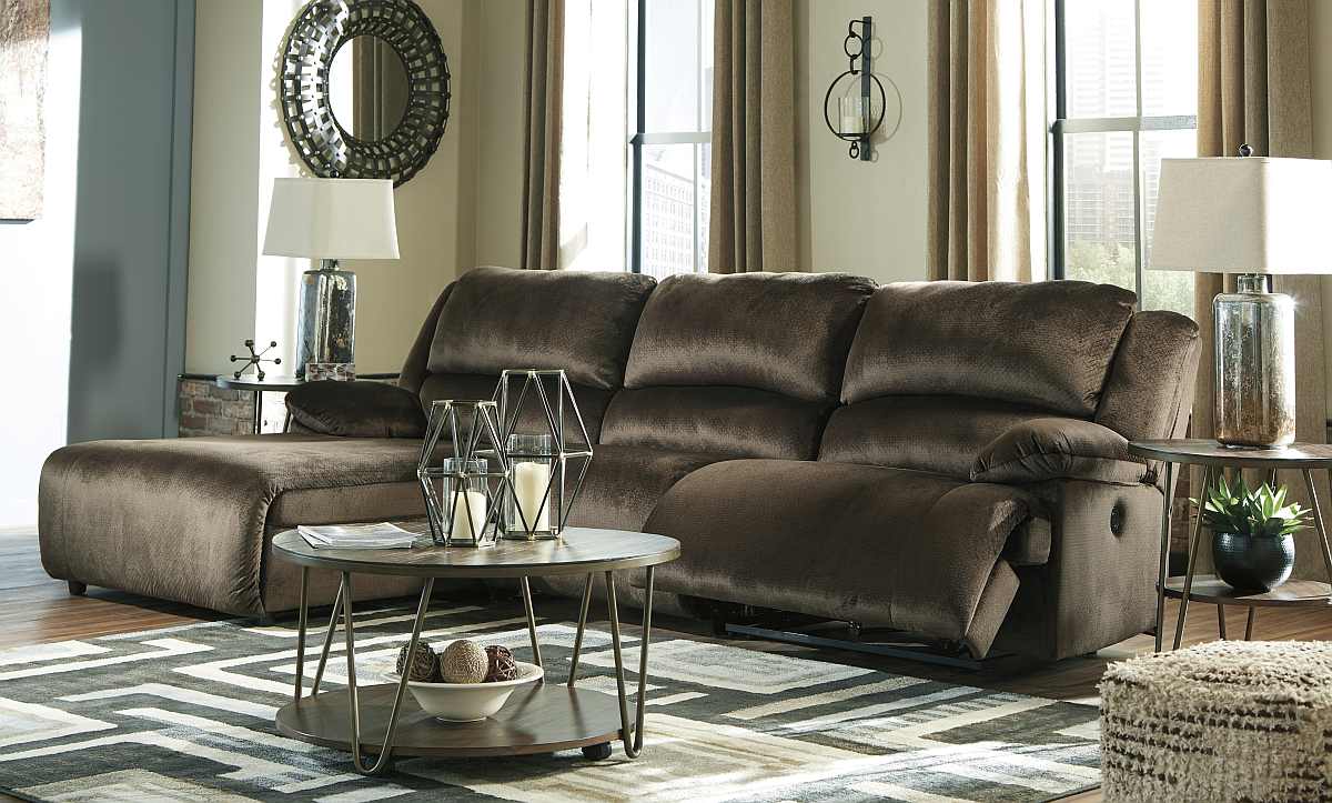 Signature Design by Ashley® Clonmel Chocolate 3 Piece Reclining Sectional
