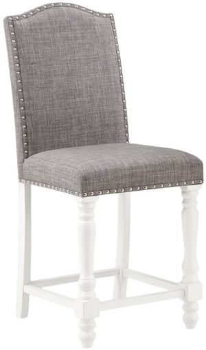 Crown Mark Langley Chalk/Grey Counter Height Dining Side Chair