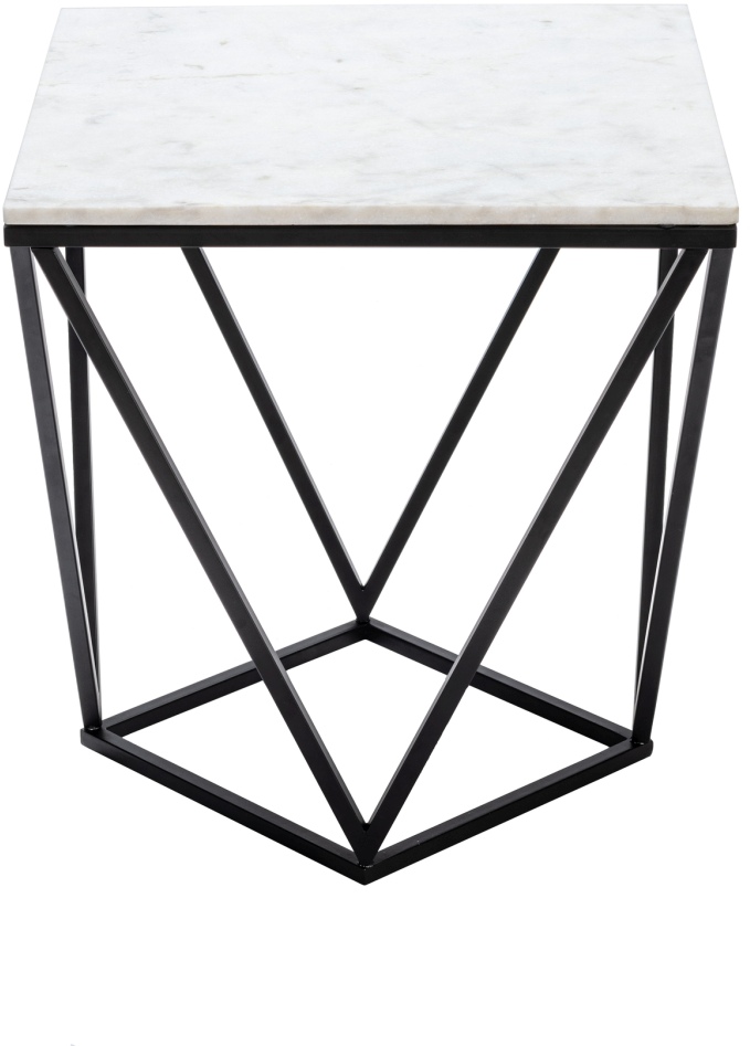 Crestview Collection Baxtor White Marble End Table