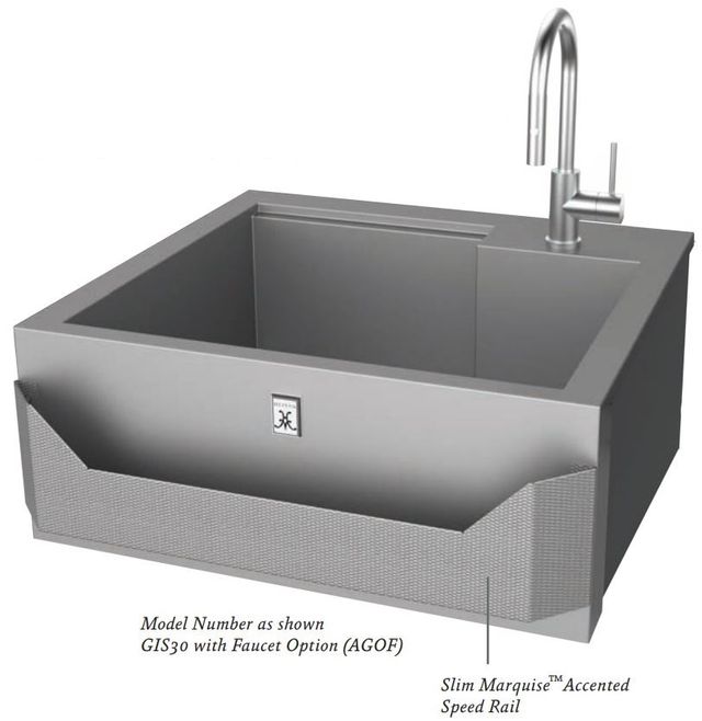 Hestan 30” Stainless Steel Insulated Sink-2