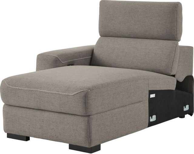Signature Design by Ashley® Mabton 2-Piece Gray Power Reclining Sectional with Chaise 1