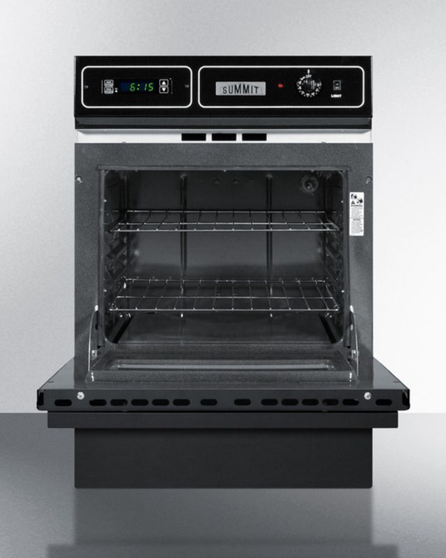 Summit® 24" Black Gas Built In Single Oven 2