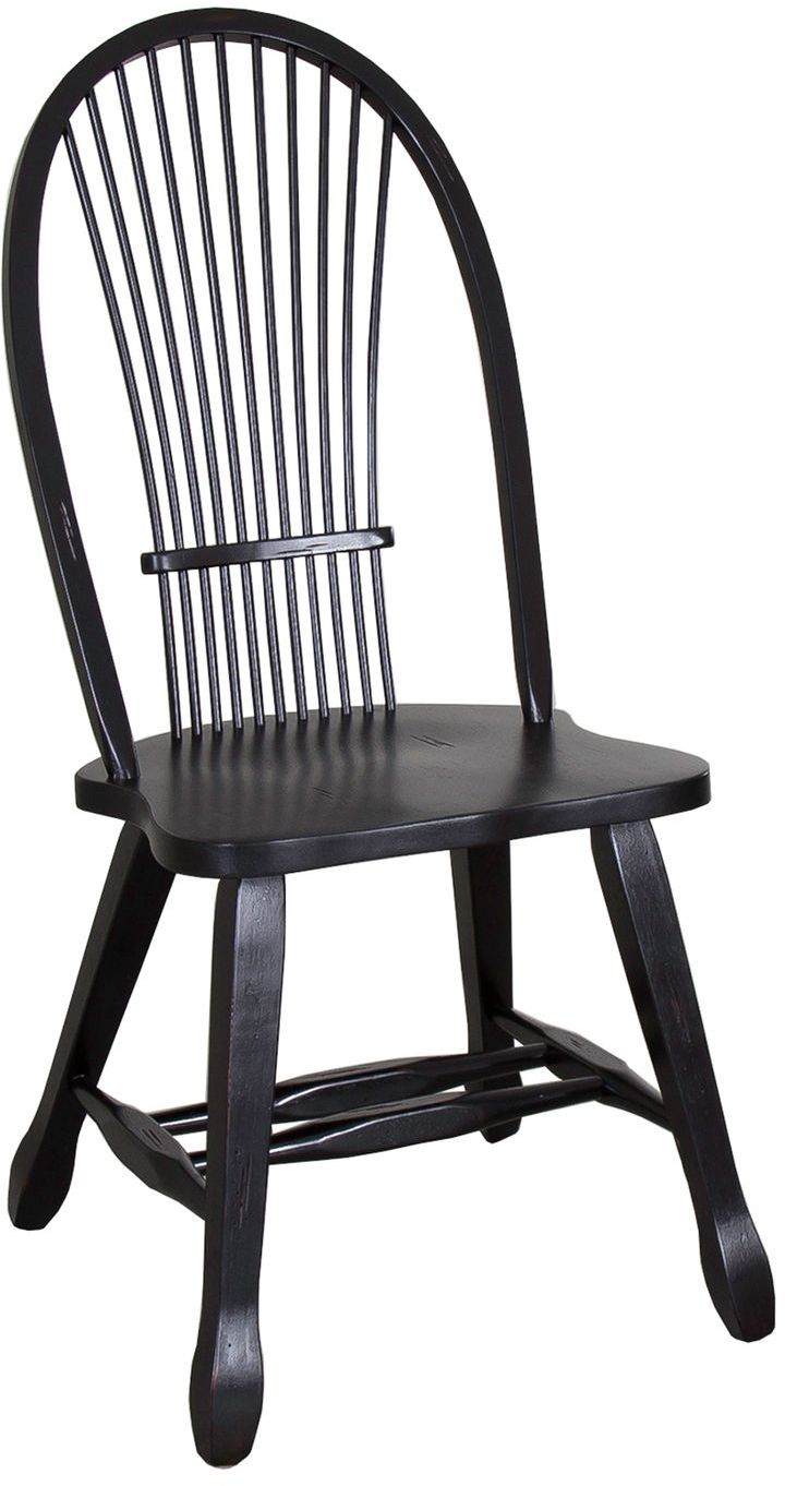 Liberty Furniture Treasures Black Bow Back Side Chair