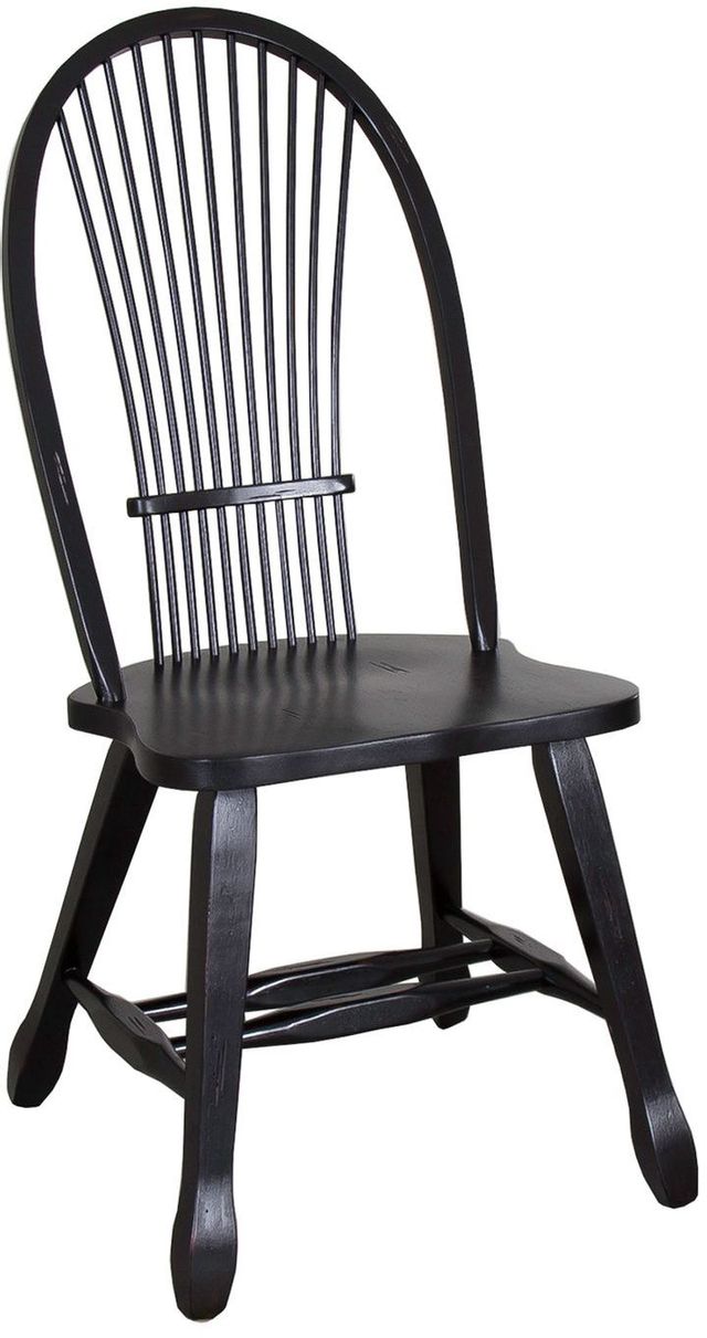 Liberty Furniture Treasures Black Bow Back Side Chair 0