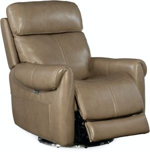 Hooker® Furniture RC Sterling Pesaro Clay Swivel Power Recliner with Power Headrest