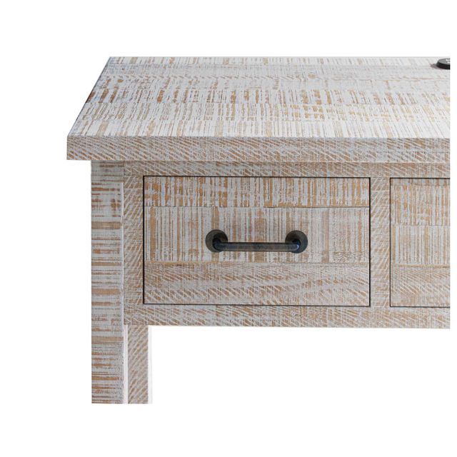 Jofran North Coast Whitewash 3-Drawer Console Accent Table-3