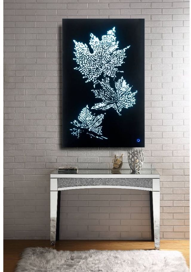 ACME Furniture Hadrias Smoky Glass and Faux Crystal Wall Art 3
