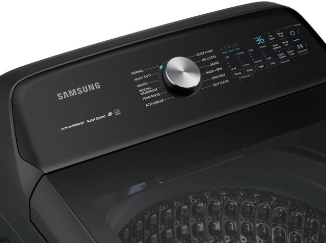 Samsung 5.0 Cu. Ft. Fingerprint Resistant Black Stainless Steel Top Load Washer 7