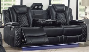 New Classic® Orion Black Reclining Sofa 