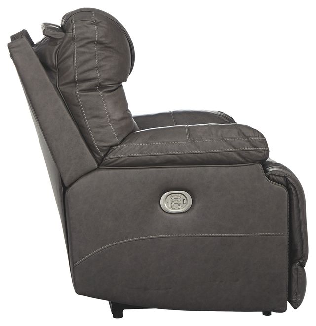 Signature Design by Ashley® Wurstrow Smoke Power Recliner with Adjustable Headrest-1