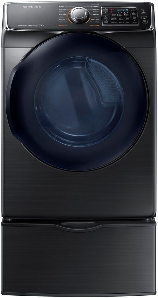 Samsung 7.5 Cu. Ft. Fingerprint Resistant Black Stainless Steel Front Load Gas Dryer 5