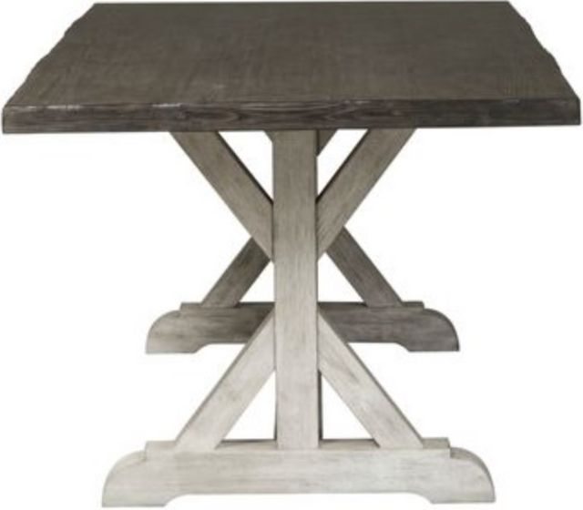Liberty Willowrun 7-Piece Weathered Gray Trestle Table Set 3