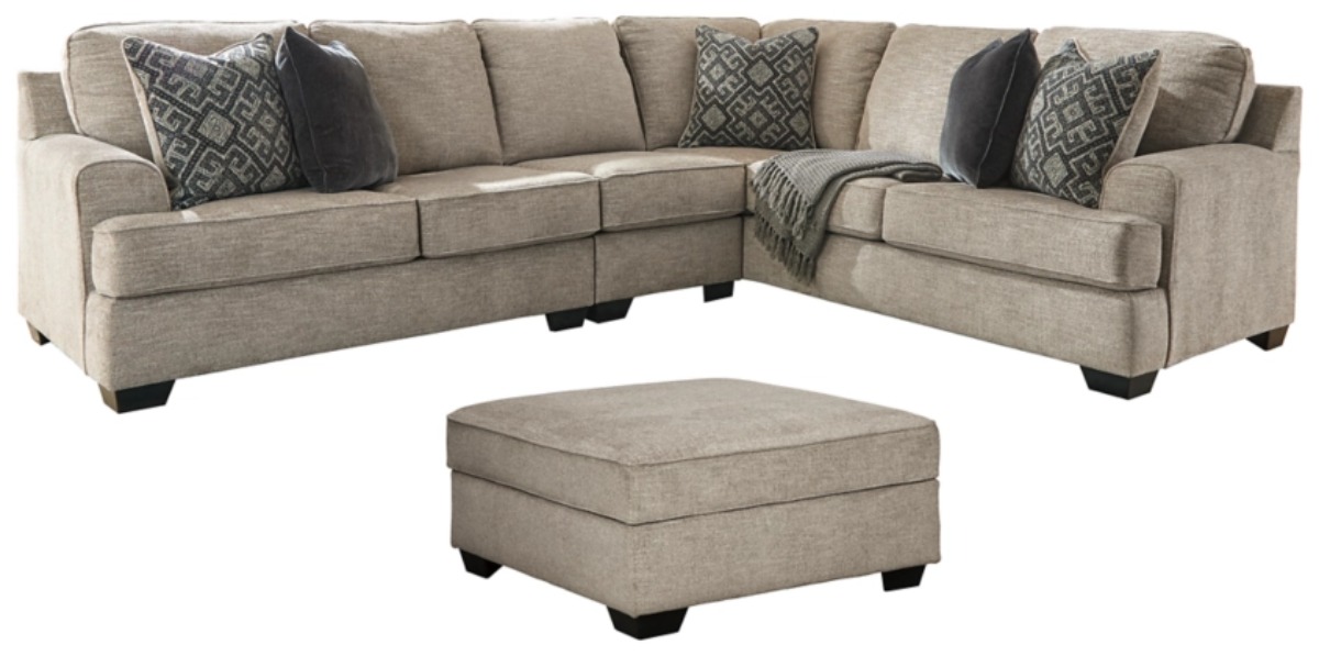 Signature Design By Ashley® Bovarian 2-Piece Stone Sectional With ...