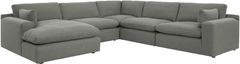Benchcraft® Elyza 5-Piece Smoke Left-Arm Facing Sectional with Chaise