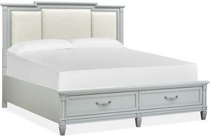 Magnussen Home® Glenbrook Pebble Queen Upholstered Panel Storage Bed