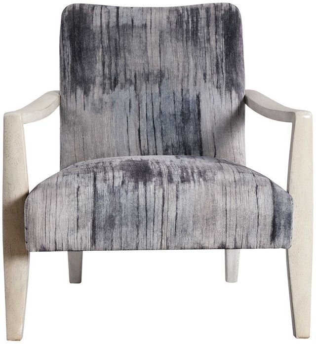 Uttermost® Watercolor Gray and Natural Off-White Chenille Accent Chair