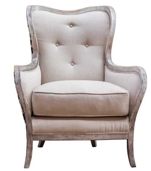 Uttermost® Chalina Millky White Arm Chair