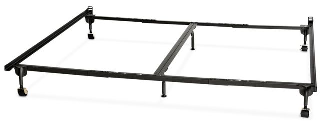 Glideaway® Classic Black King Bed Frame with Rug Rollers 0