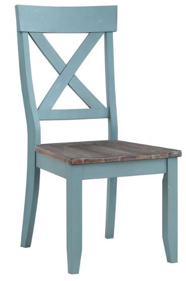 Coast2Coast Home™ Bar Harbor 2-Piece Blue/Brown Dining Chair Set ...