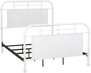 Liberty Furniture Vintage Antique White Queen Metal Bed