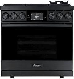 Dacor® Contemporary 36" Graphite Stainless Steel Pro Dual Fuel Steam Range