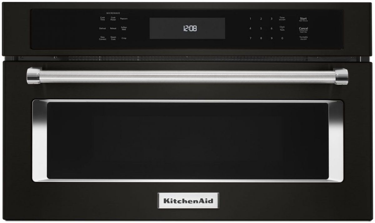 KitchenAid® 1.4 Cu. Ft. Black Stainless Steel with PrintShield™ Finish Built In Microwave-KMBP100EBS