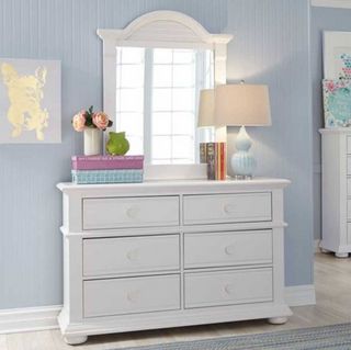 Liberty Summer House Oyster White Youth Dresser & Mirror