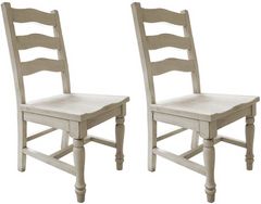 International Furniture Direct Rock Valley 2-Piece White Dining Chair Set