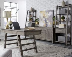 Liberty Furniture Modern Farmhouse Dusty Charcoal Complete Desk
