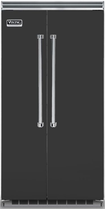 Viking® 5 Series 25.3 Cu. Ft. Cast Black Built In Side-by-Side Refrigerator