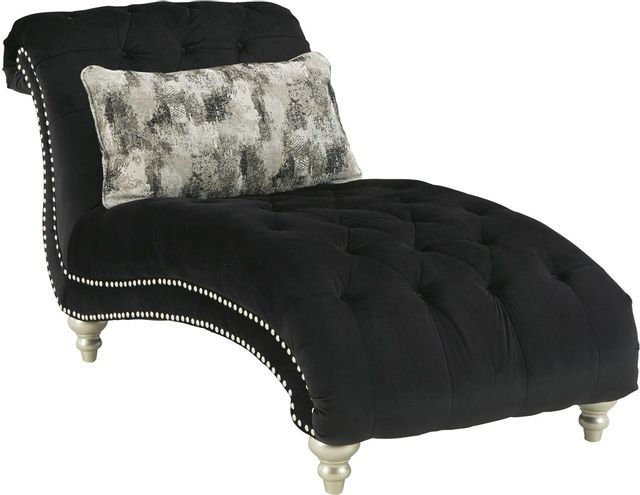 Signature Design by Ashley® Harriotte Black Chaise 0