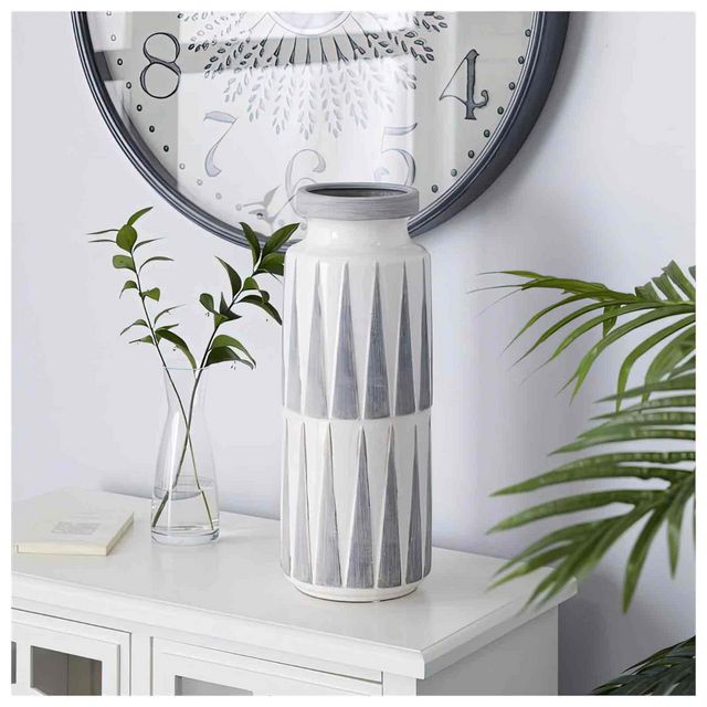 Uma Home White Ceramic Vase-1