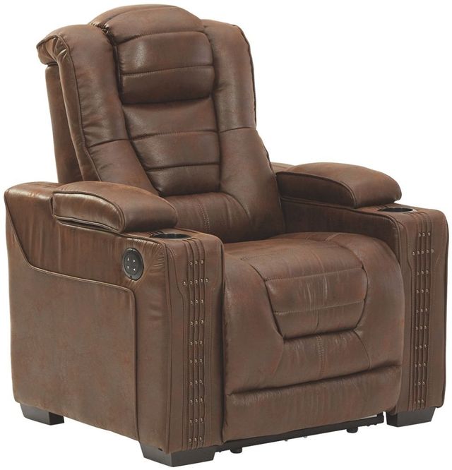 Signature Design by Ashley® Owner's Box Thyme Power Recliner with Adjustable Headrest-1