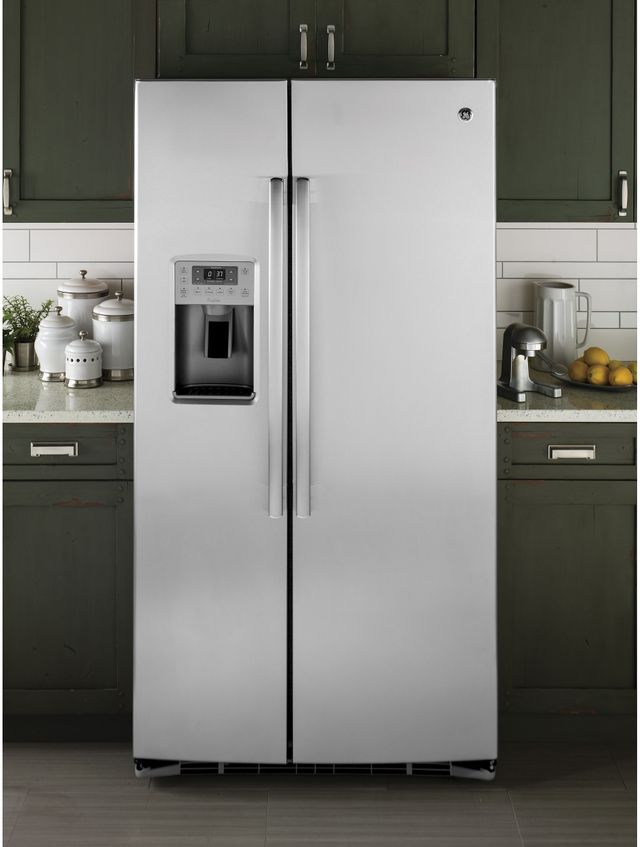 GE Profile™ Series 25.26 Cu. Ft. Stainless Steel Side-by-Side Refrigerator 12