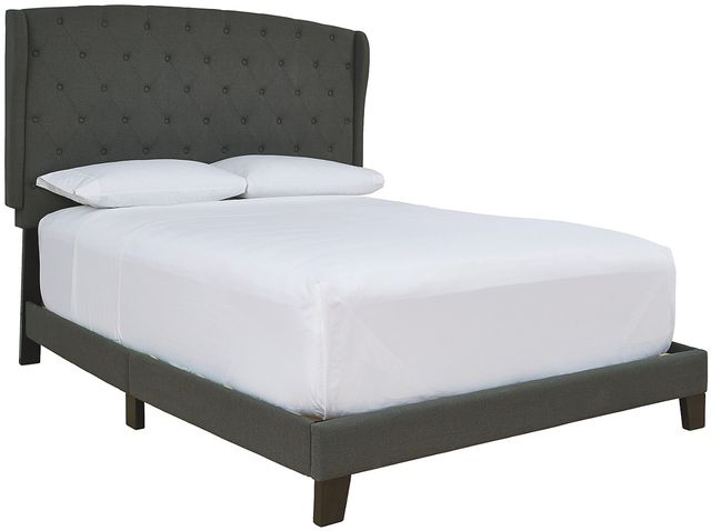 Signature Design by Ashley® Vintasso Charcoal King Upholstered Panel Bed-0