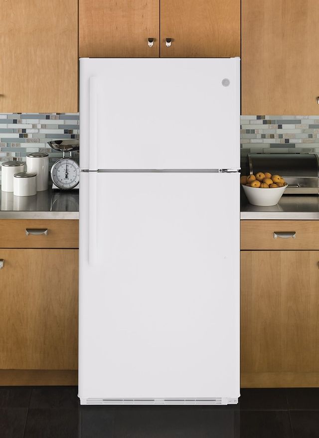 GE® 18.0 Cu. Ft. White Top Freezer Refrigerator 3