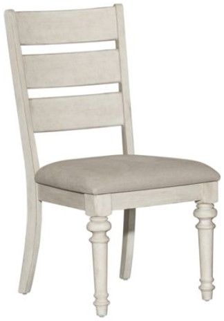 Liberty Heartland Antique White Ladder Back Side Chair-0