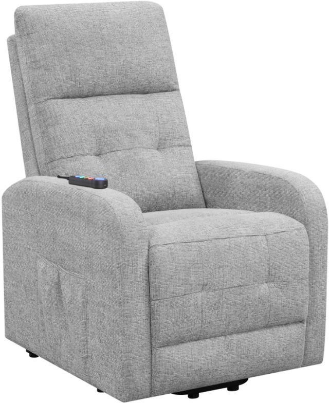 Coaster® Grey Tufted Upholstered Power Lift Recliner