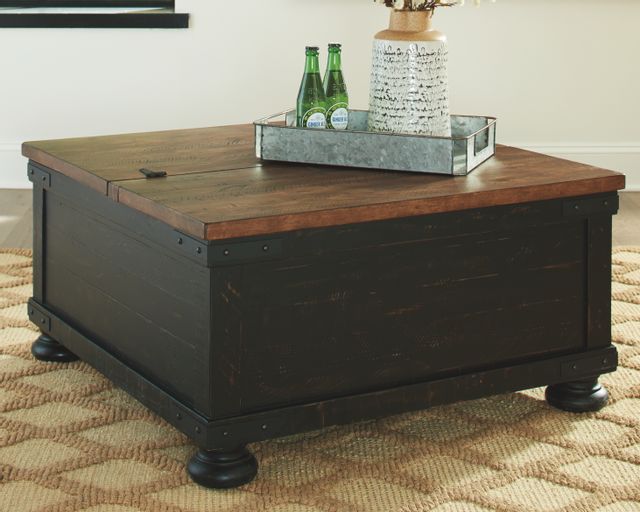Signature Design by Ashley® Valebeck Two-Tone Square Lift Top Coffee Table 3