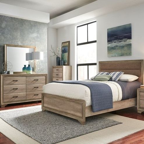 Liberty Sun Valley 4-Piece Sandstone Queen Upholstered Bedroom Set 17