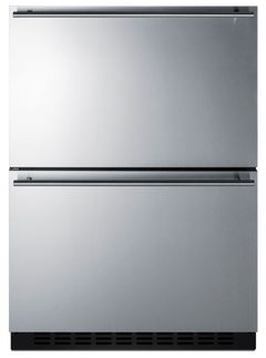 Summit® 24" Stainless Steel Outdoor Under The Counter Refrigerator 