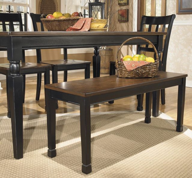 Signature Design by Ashley® Owingsville Black/Brown Rectangular Dining Room Table 8