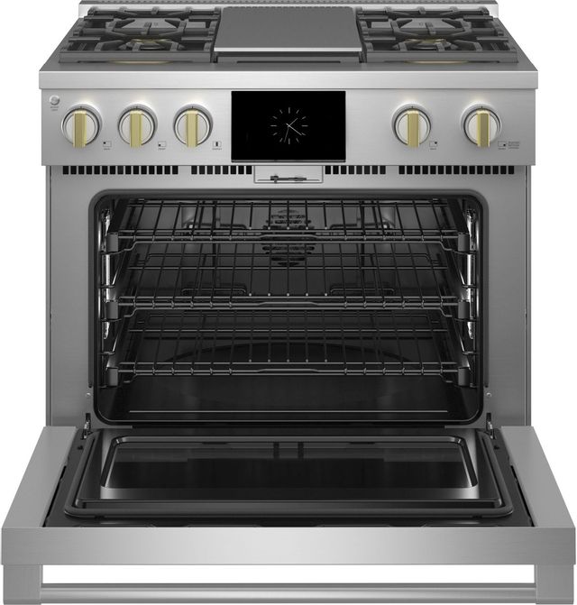 Monogram® Statement Collection 36" Stainless Steel Pro Style Dual Fuel Natural Gas Range-3