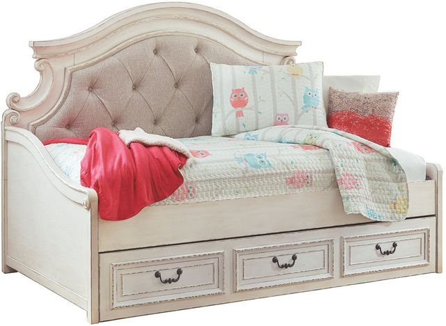 Signature Design by Ashley® Realyn Chipped White Twin Day Bed with Storage-0